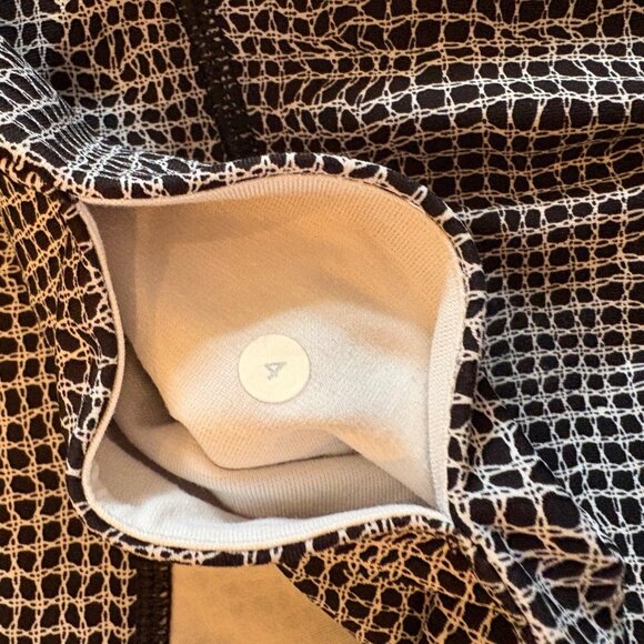 Like New Lululemon Wunder Under Mid Rise Pant Fall Net White Black Leggings 4 - Picture 8 of 10
